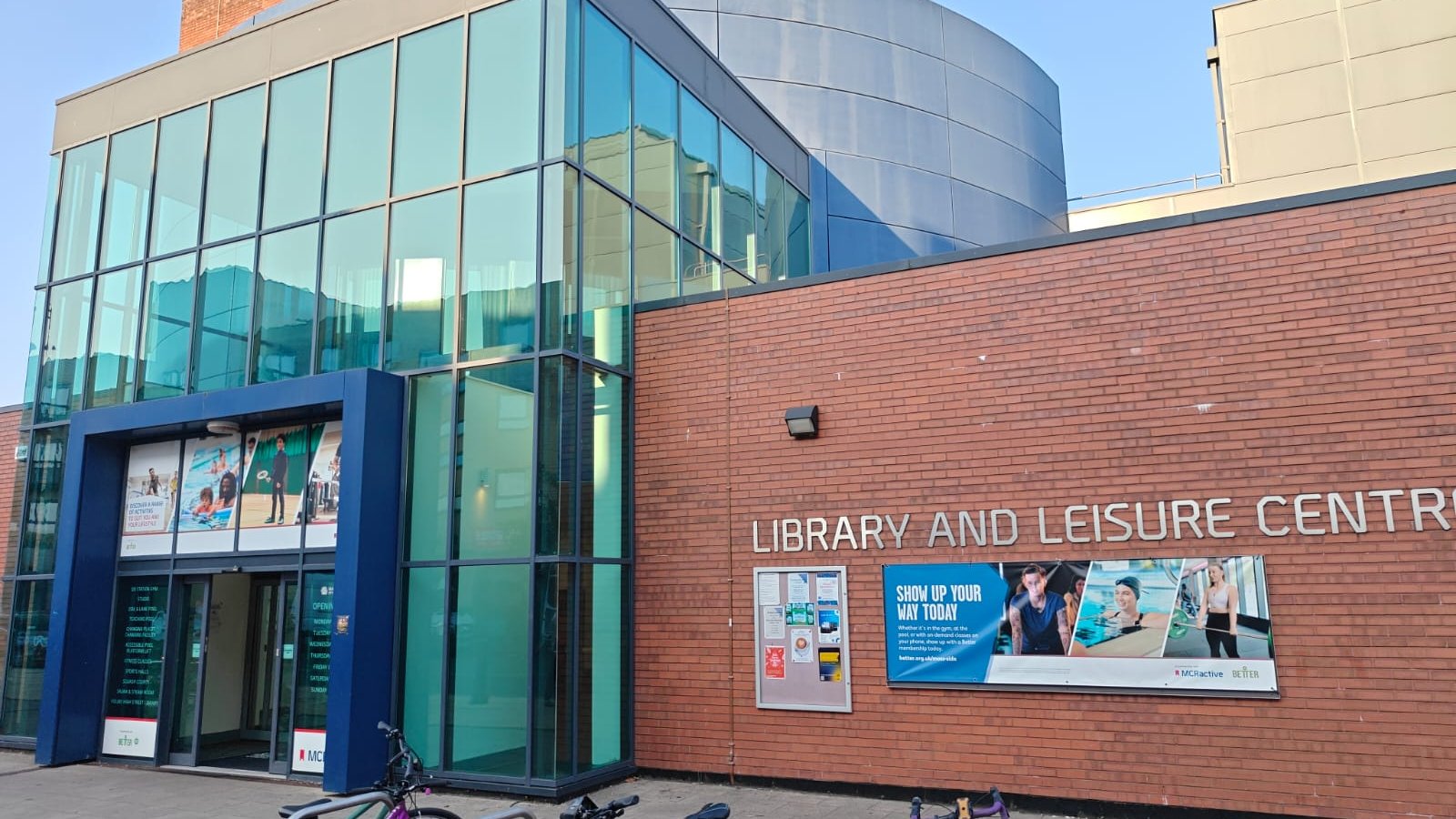 Moss Side Leisure Centre on Hulme High Street